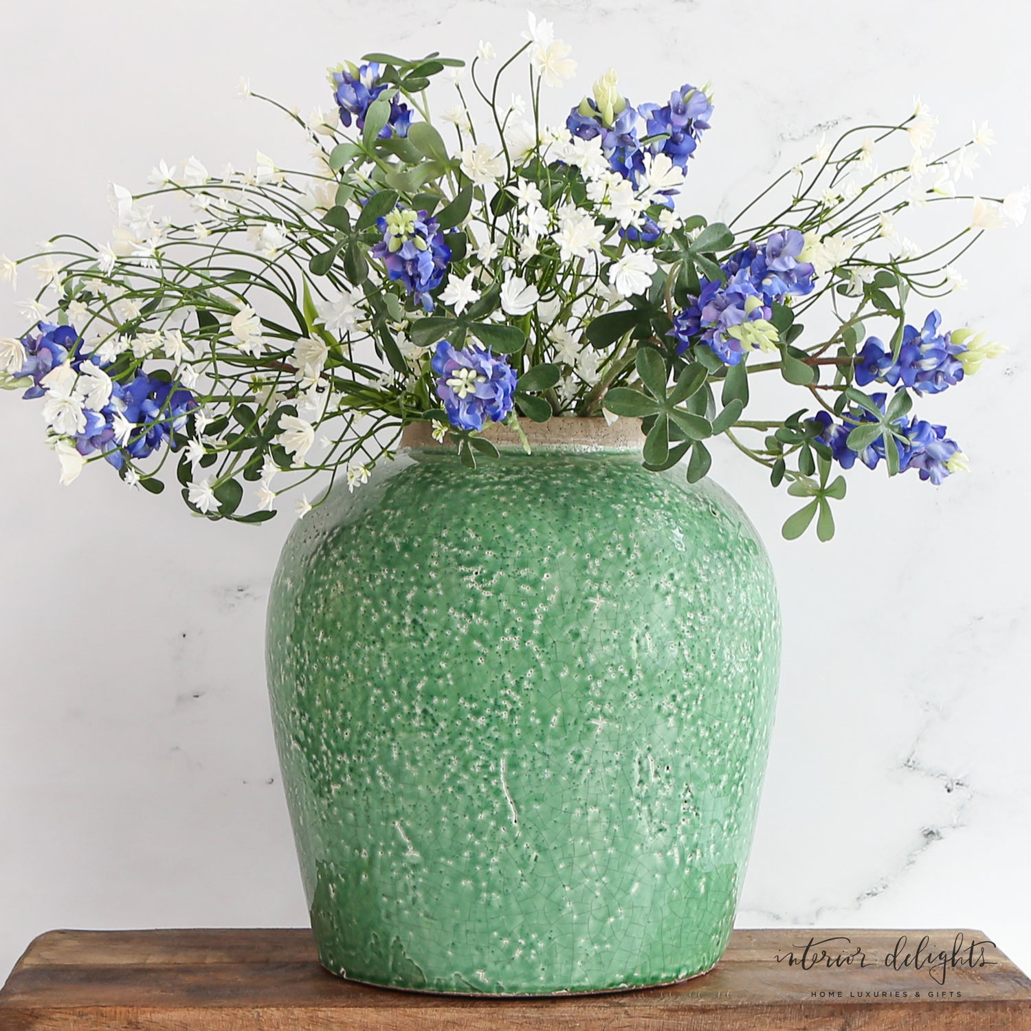 Green Flecked Vases- 2 Sizes