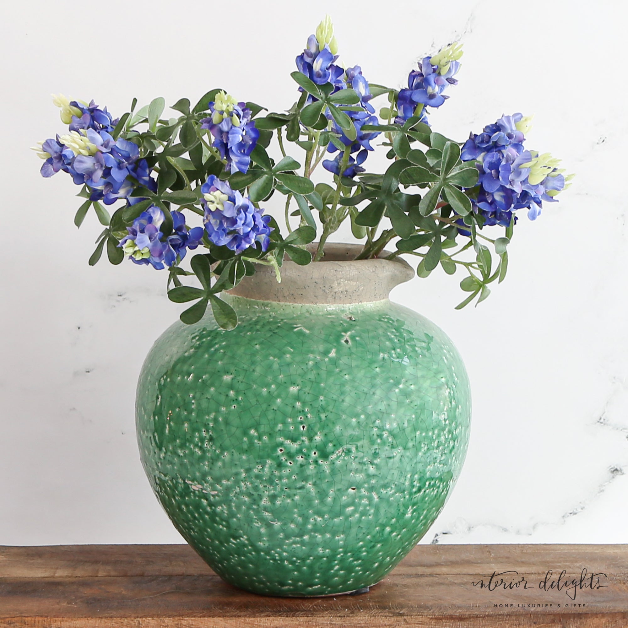 Green Flecked Vases- 2 Sizes