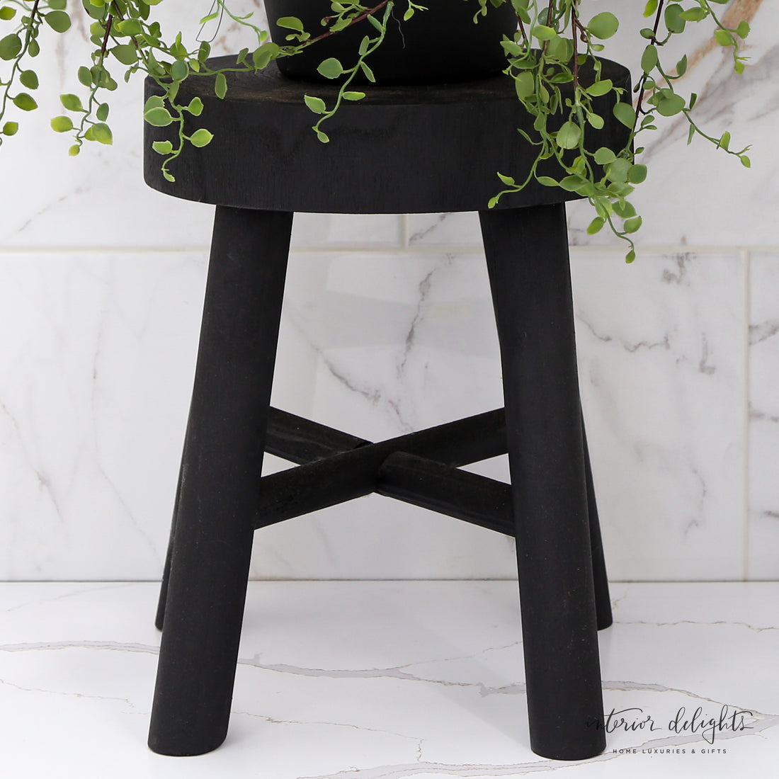 Black Wooden Stool