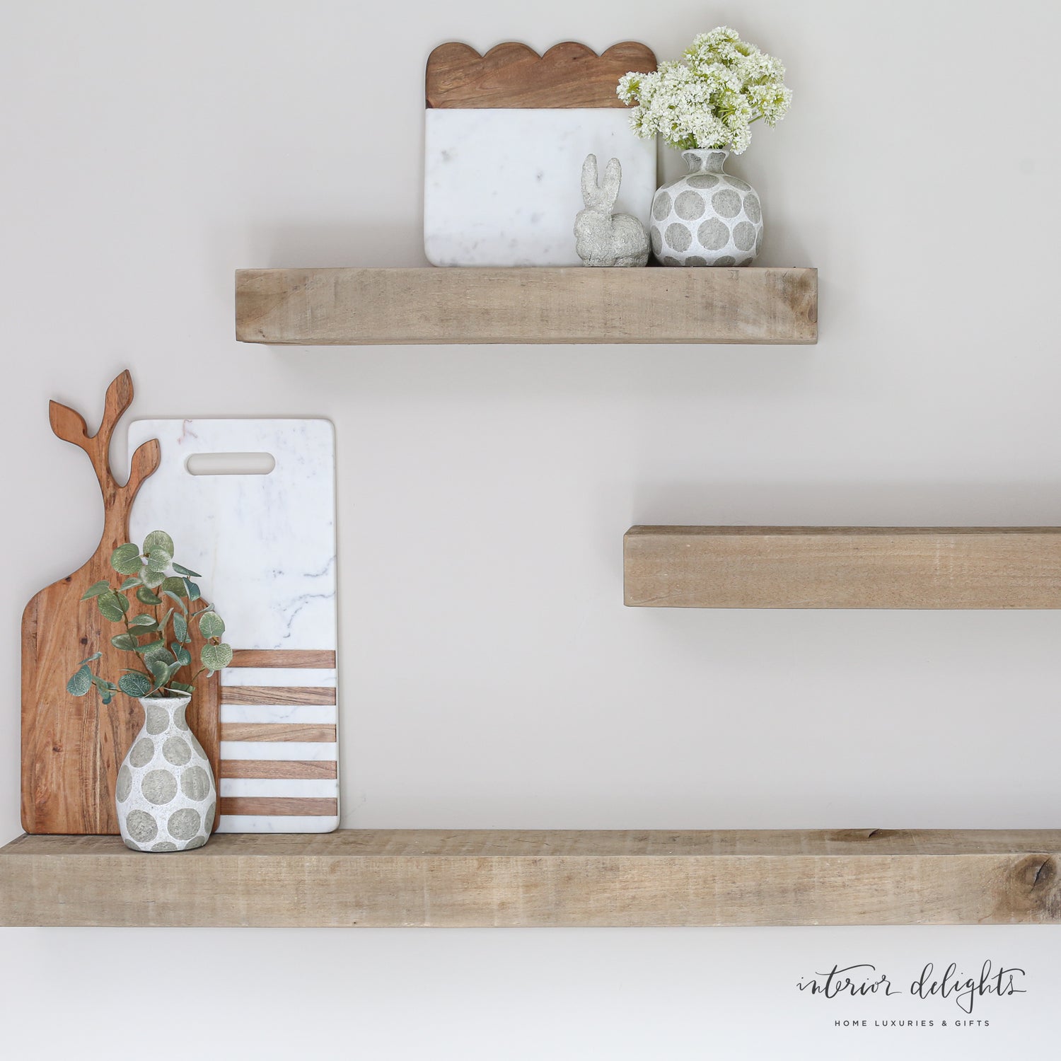 Marble Cutting Board with Wood stripes