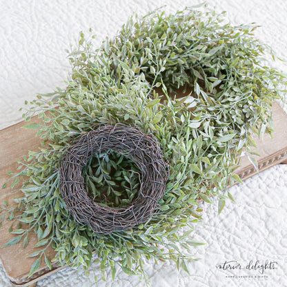 10 inch Mixed Sage Candle Ring