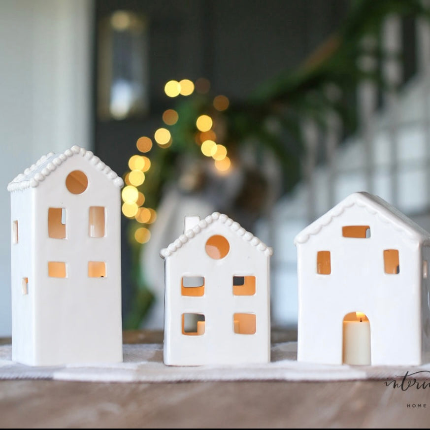 White Christmas House Sitters- Choice of Medium, or Large