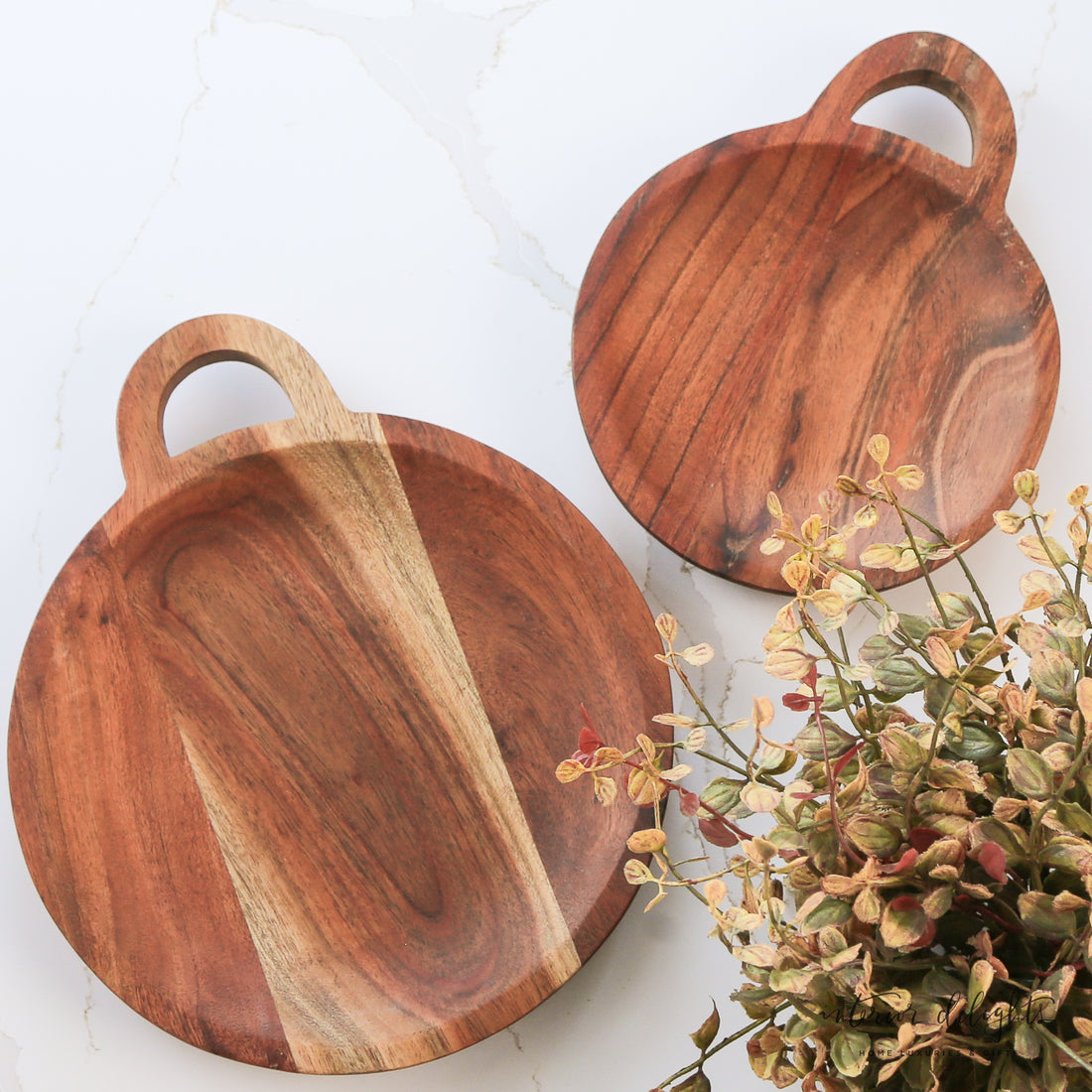 Round Wooden Trivet- Set of 2