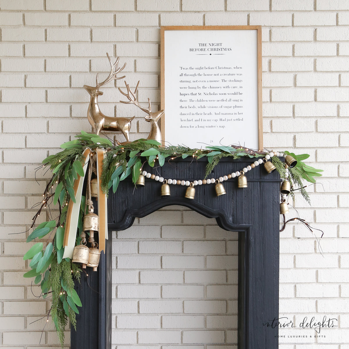 Gold Bead and Bell Garland