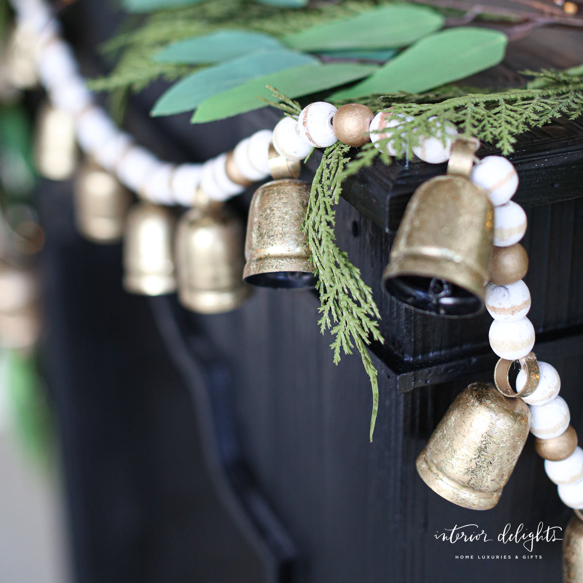 Gold Bead and Bell Garland