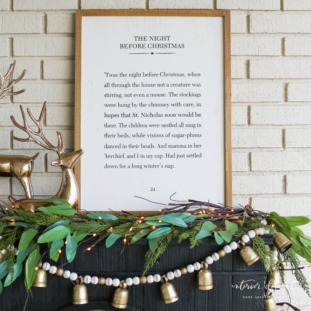 Gold Bead and Bell Garland