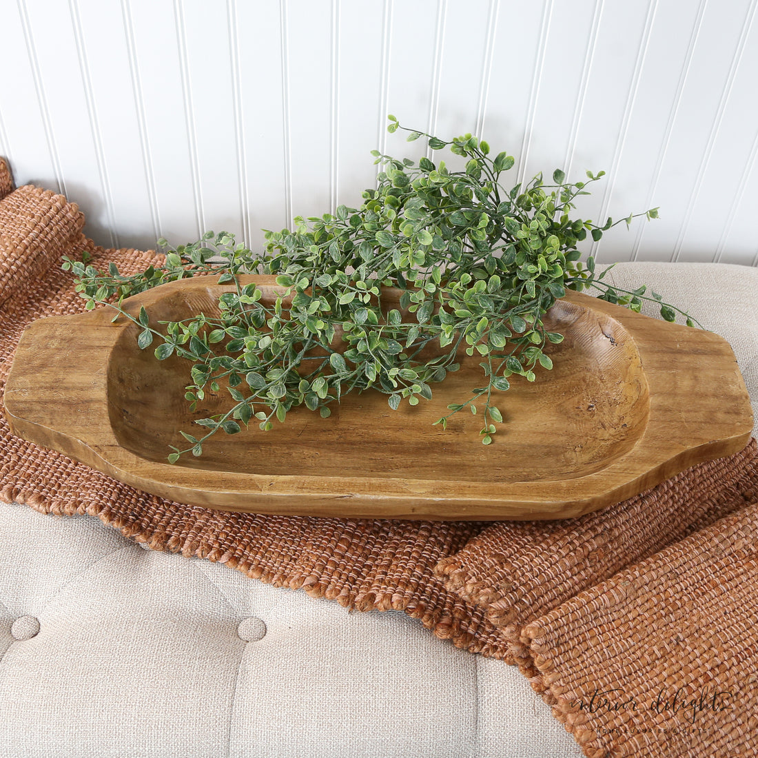 22” Carved Wood Platter