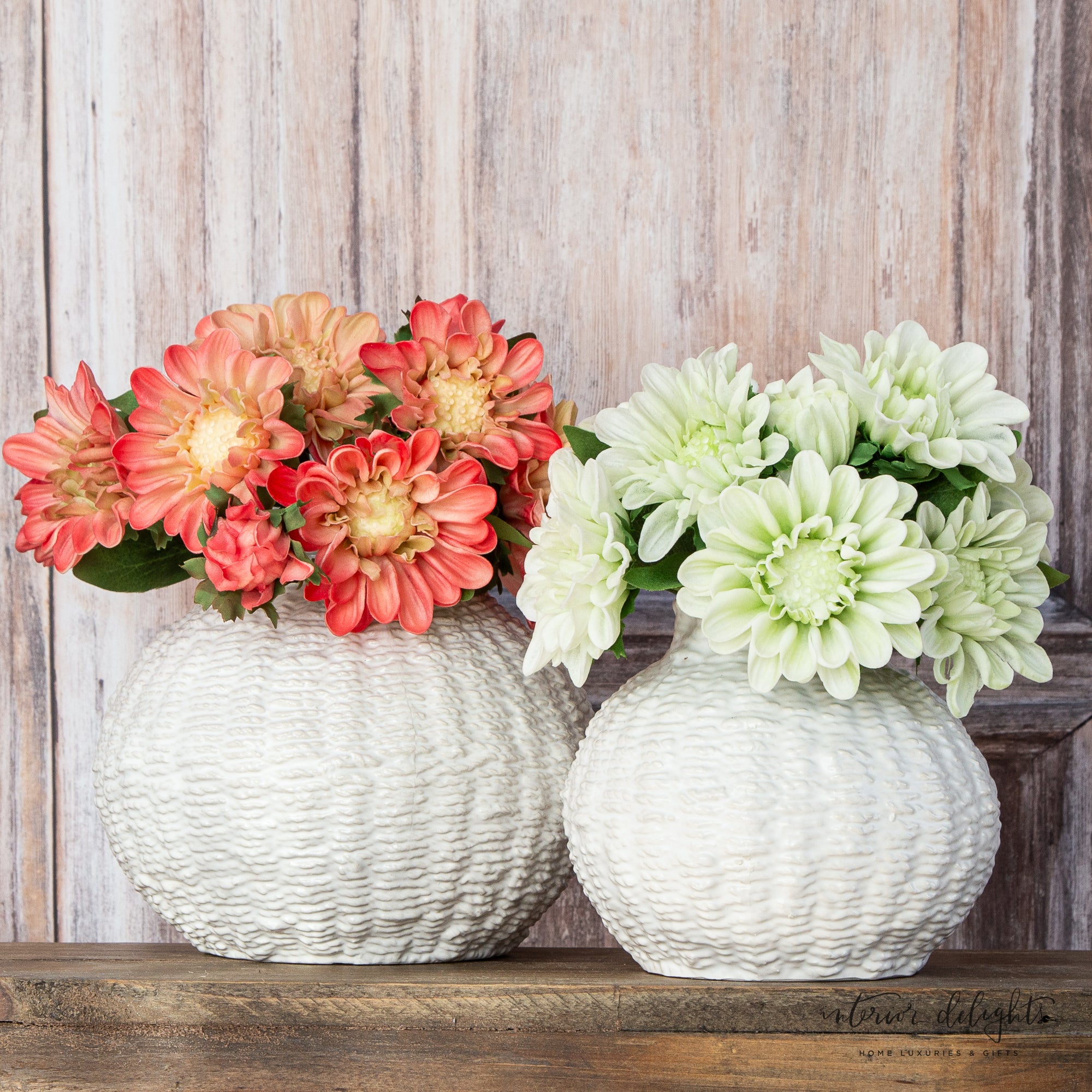 Woven Ceramic Round Vases- Choice of 2 Sizes