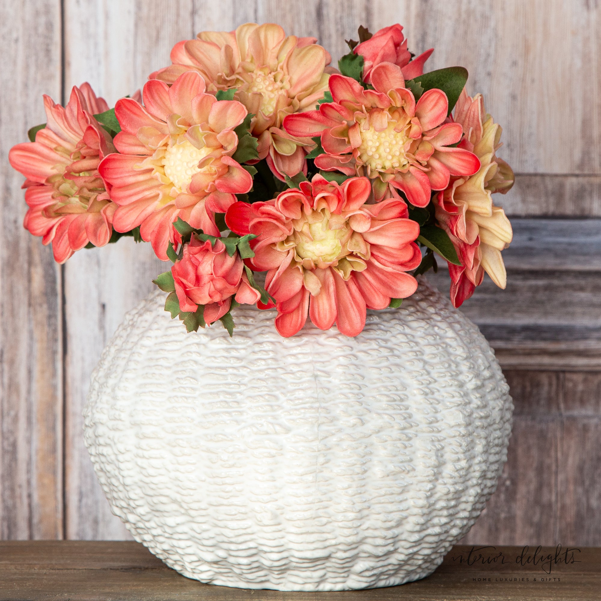 Woven Ceramic Round Vases- Choice of 2 Sizes