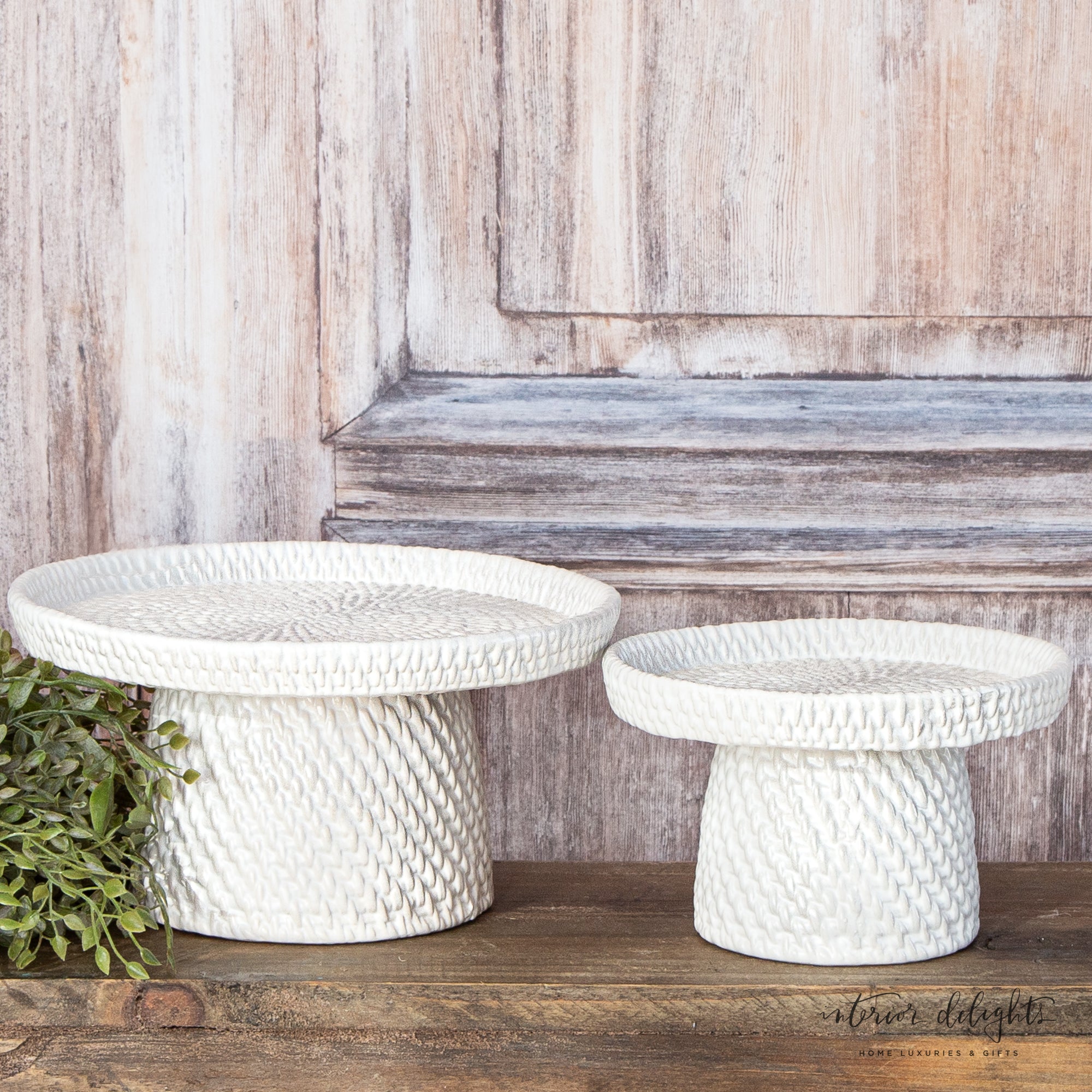 Woven Ceramic Pedestals- Choice of 2 Sizes