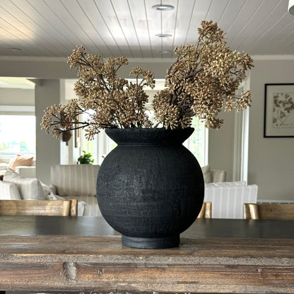 9.5&quot; Black Paul Vase