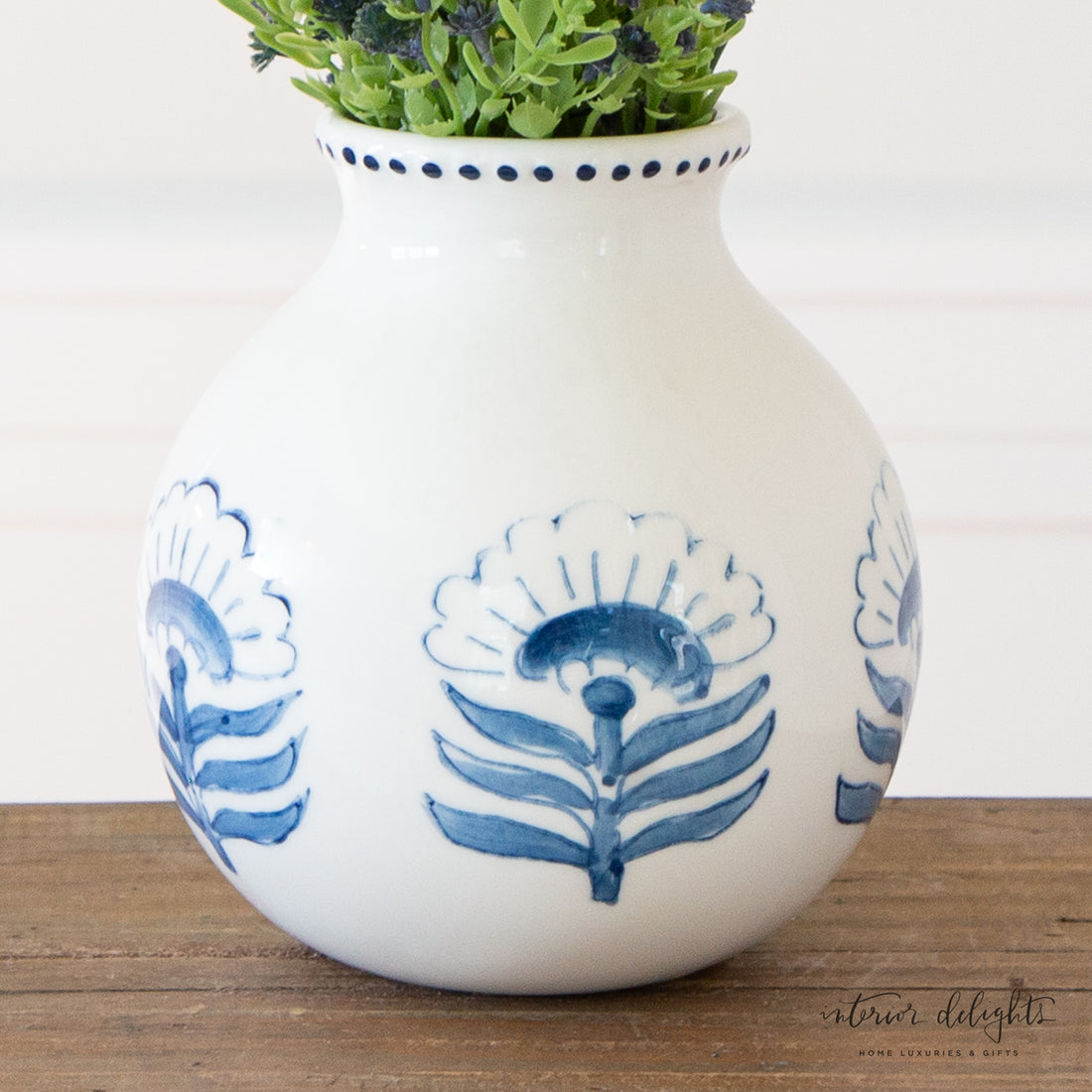 Buti Block Print Flower Vase