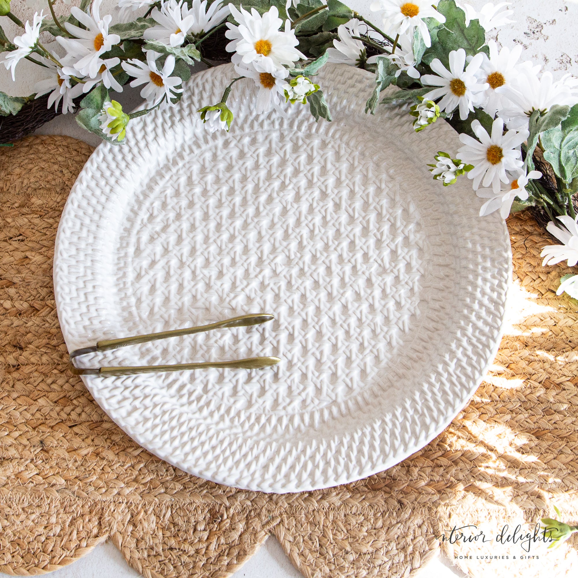 Woven Stoneware Platter