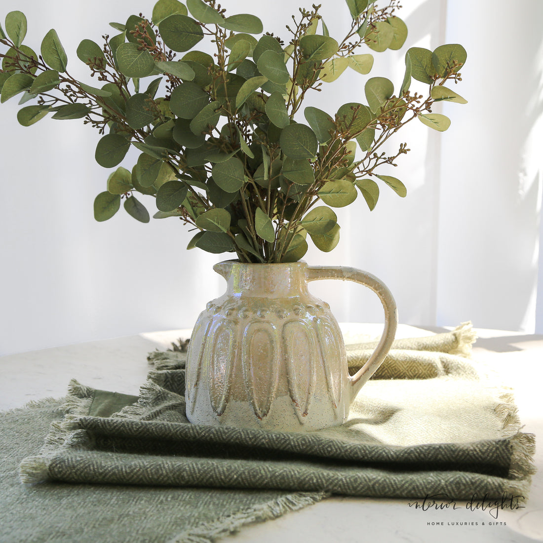 7&quot; Glazed Ceramic Gray Decorative Jug