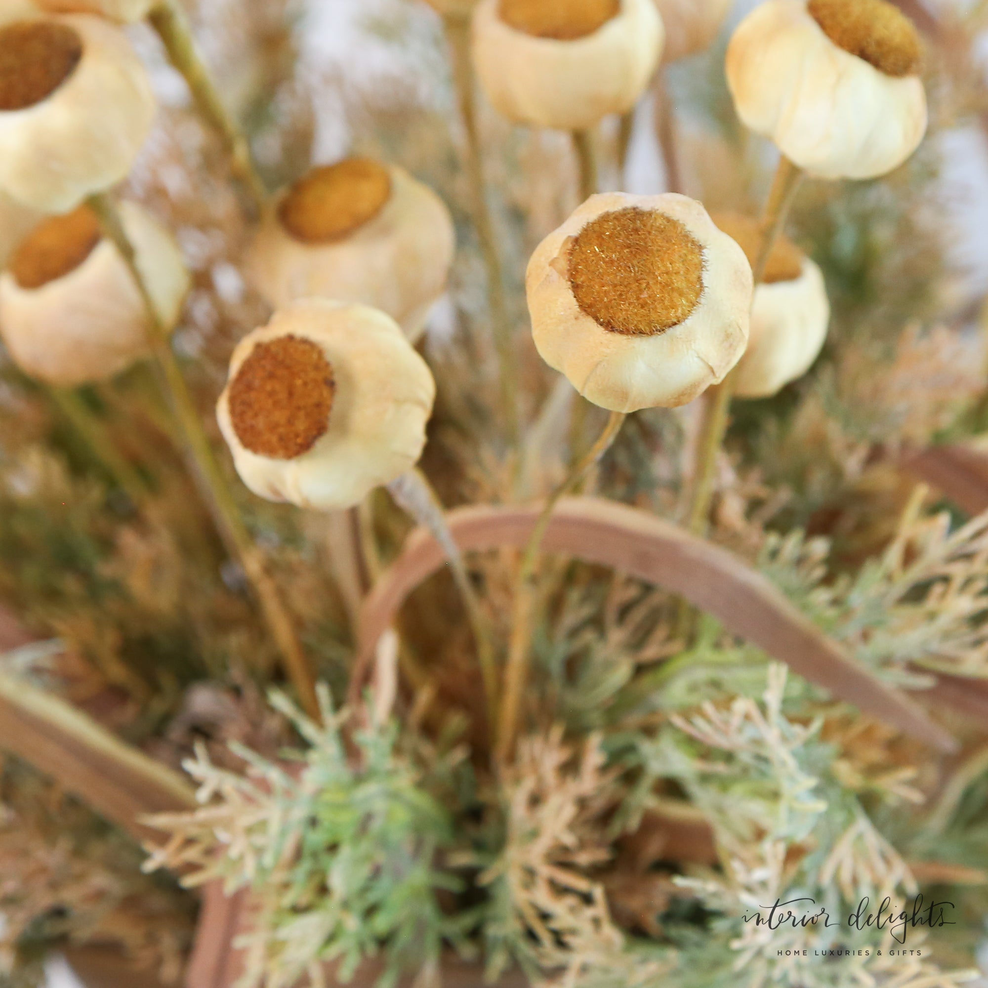 Poppy Pod Bushes- 2 Colors- Orange or Beige