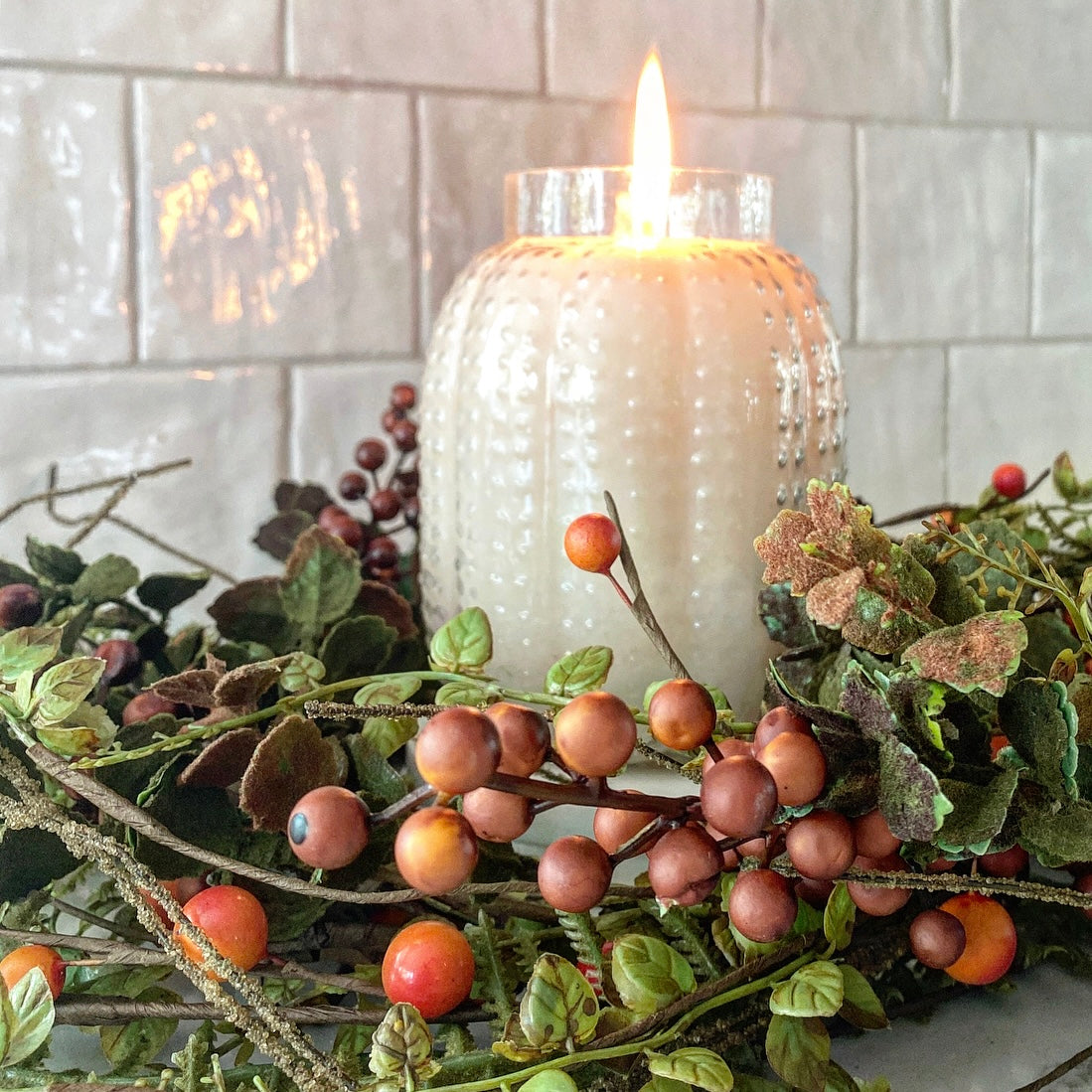 Pumpkin Spice Candle in Pumpkin Hobnail Jar