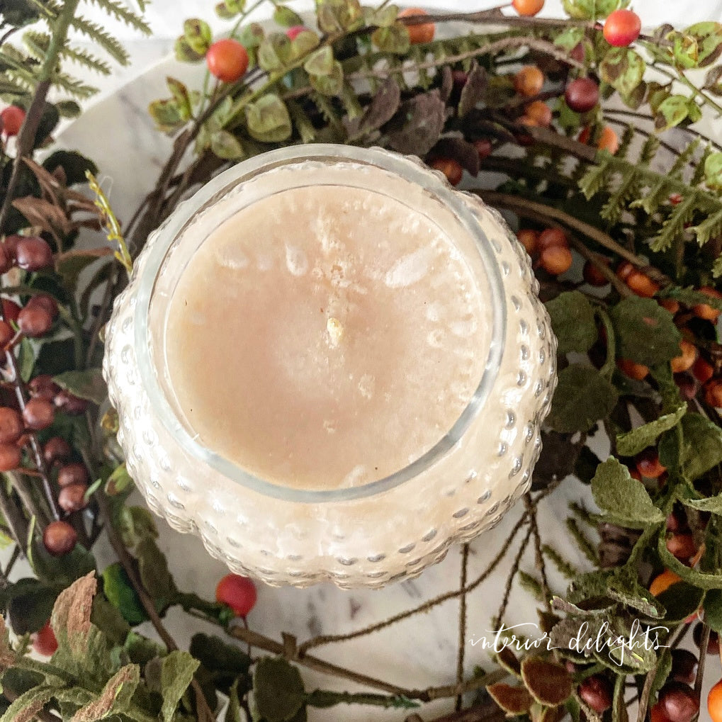 Pumpkin Spice Candle in Pumpkin Hobnail Jar