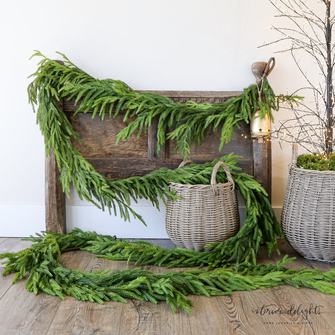 15ft Real Touch Norfolk Pine Garland