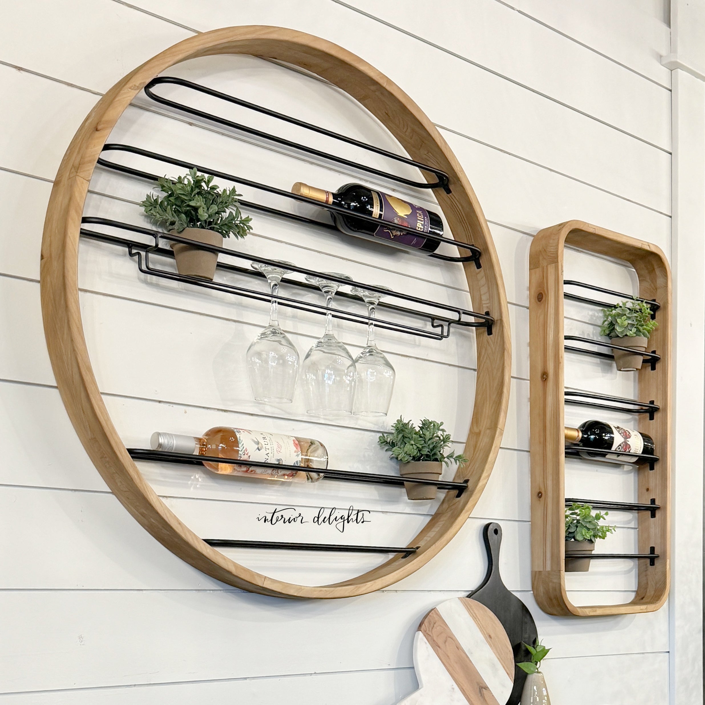 Wine Racks 2 Styles Circle or Rectangle