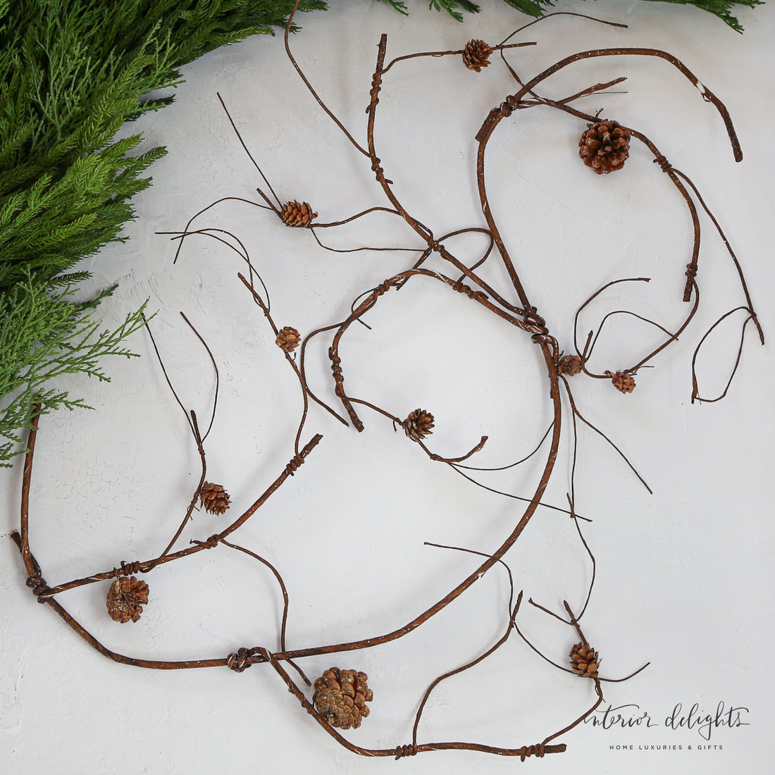 60&quot; Twig and Pinecone Garland