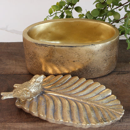 Bird and Feather Trinket Box