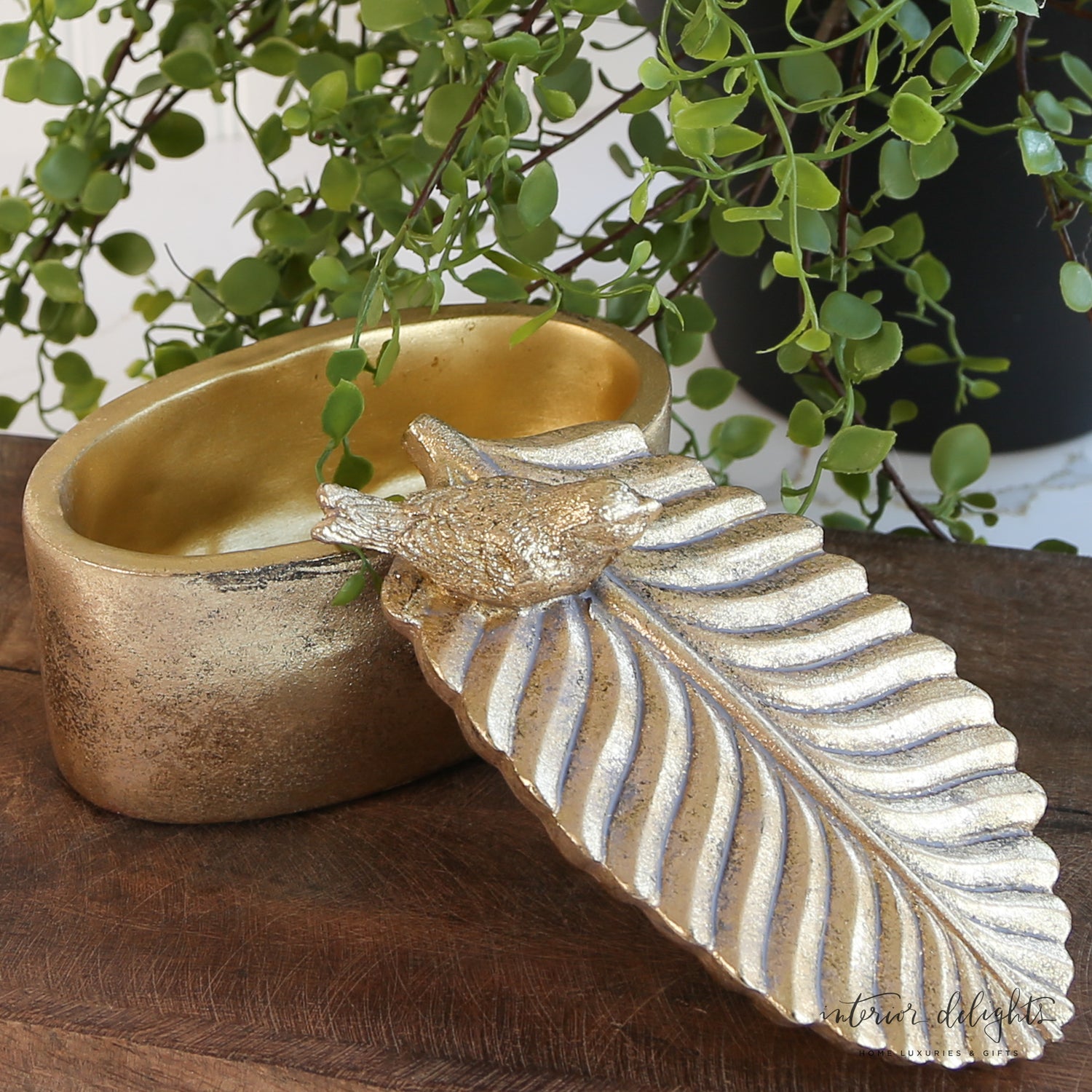 Bird and Feather Trinket Box