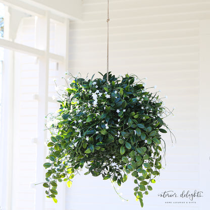 19&quot; UV Protected Round Hanging Boxwood Ball with Baby&