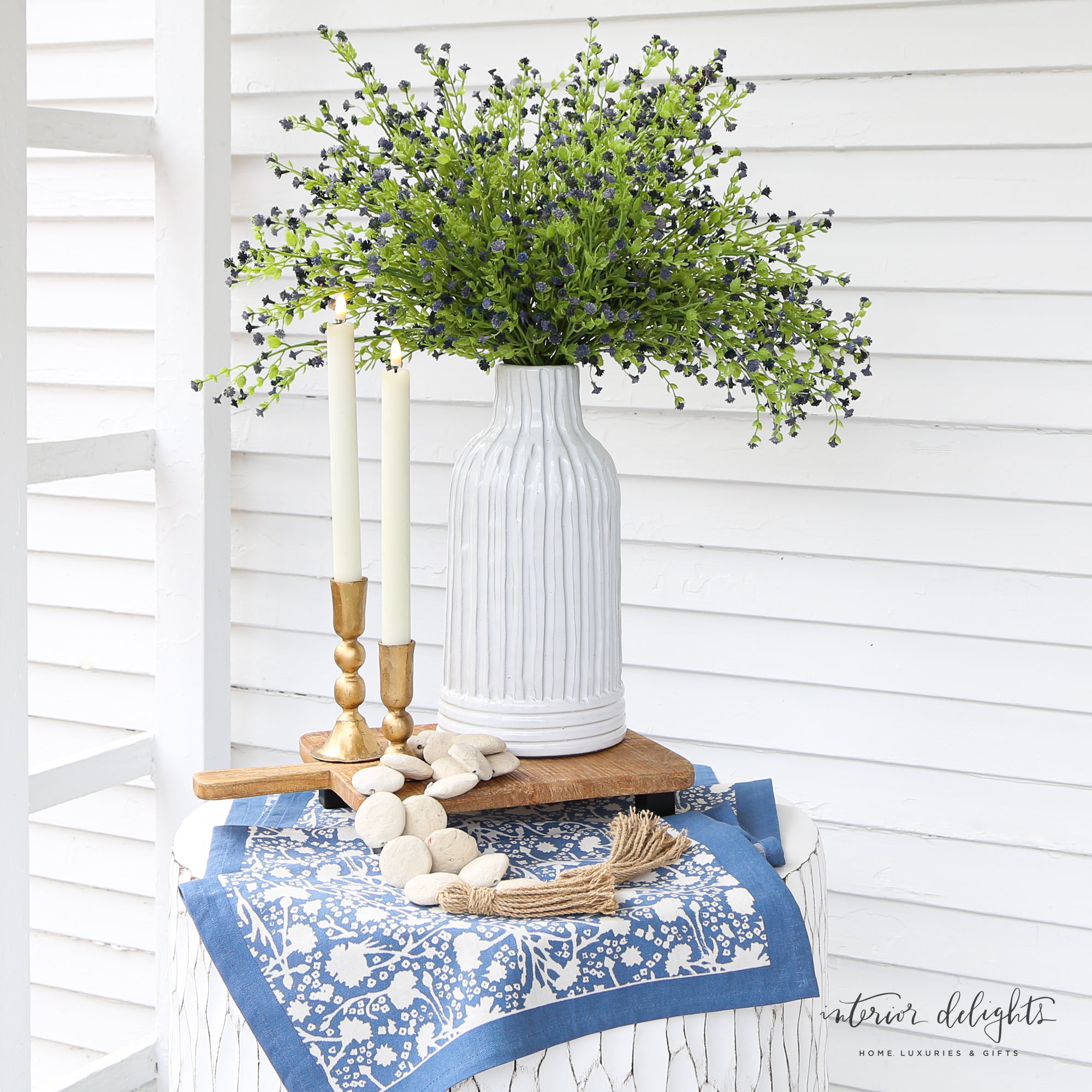 Meadows Bleu Floral Table Runner