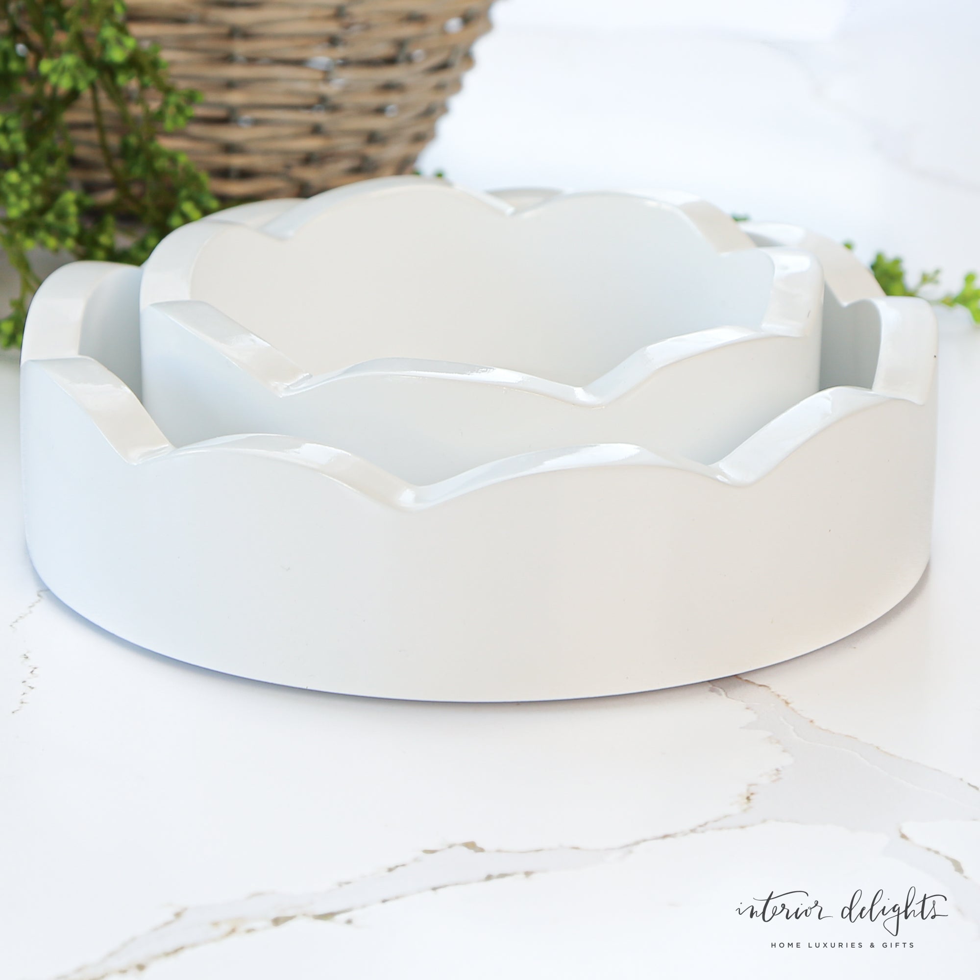 Mini Scalloped Tray Set