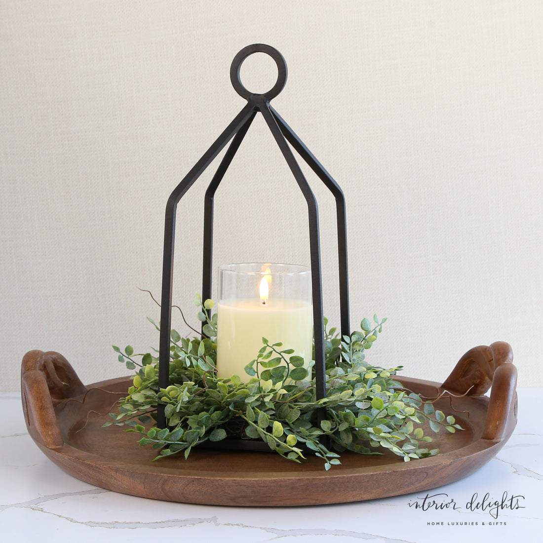 Cherub Vine Candle Ring-13in