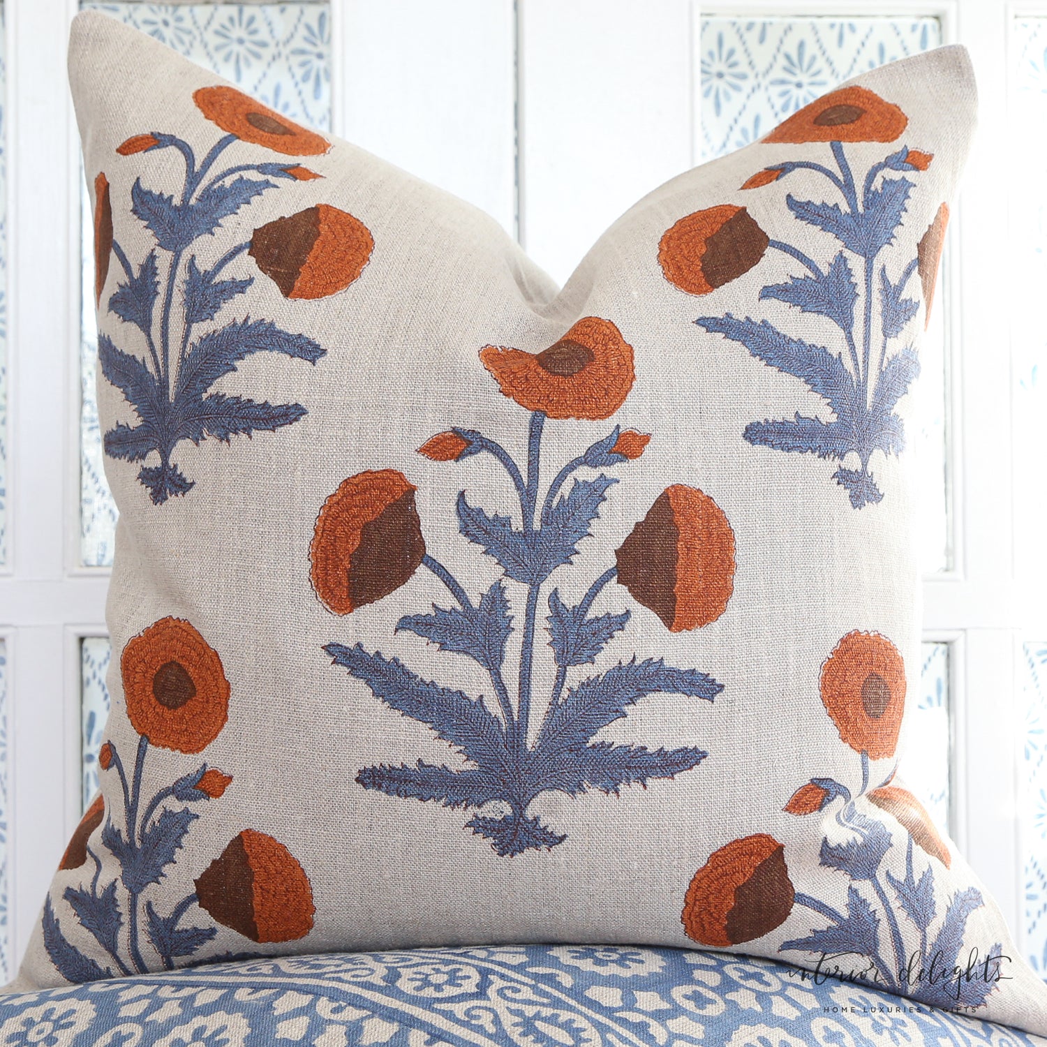 Luxe Poppy Pillow Cover