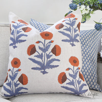 Luxe Poppy Pillow Cover