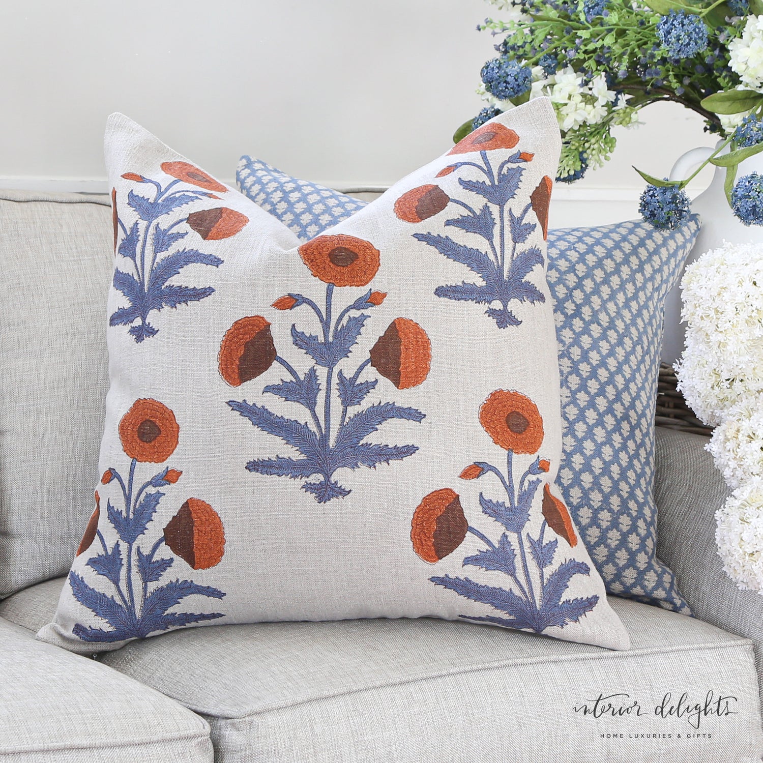 Luxe Poppy Pillow Cover