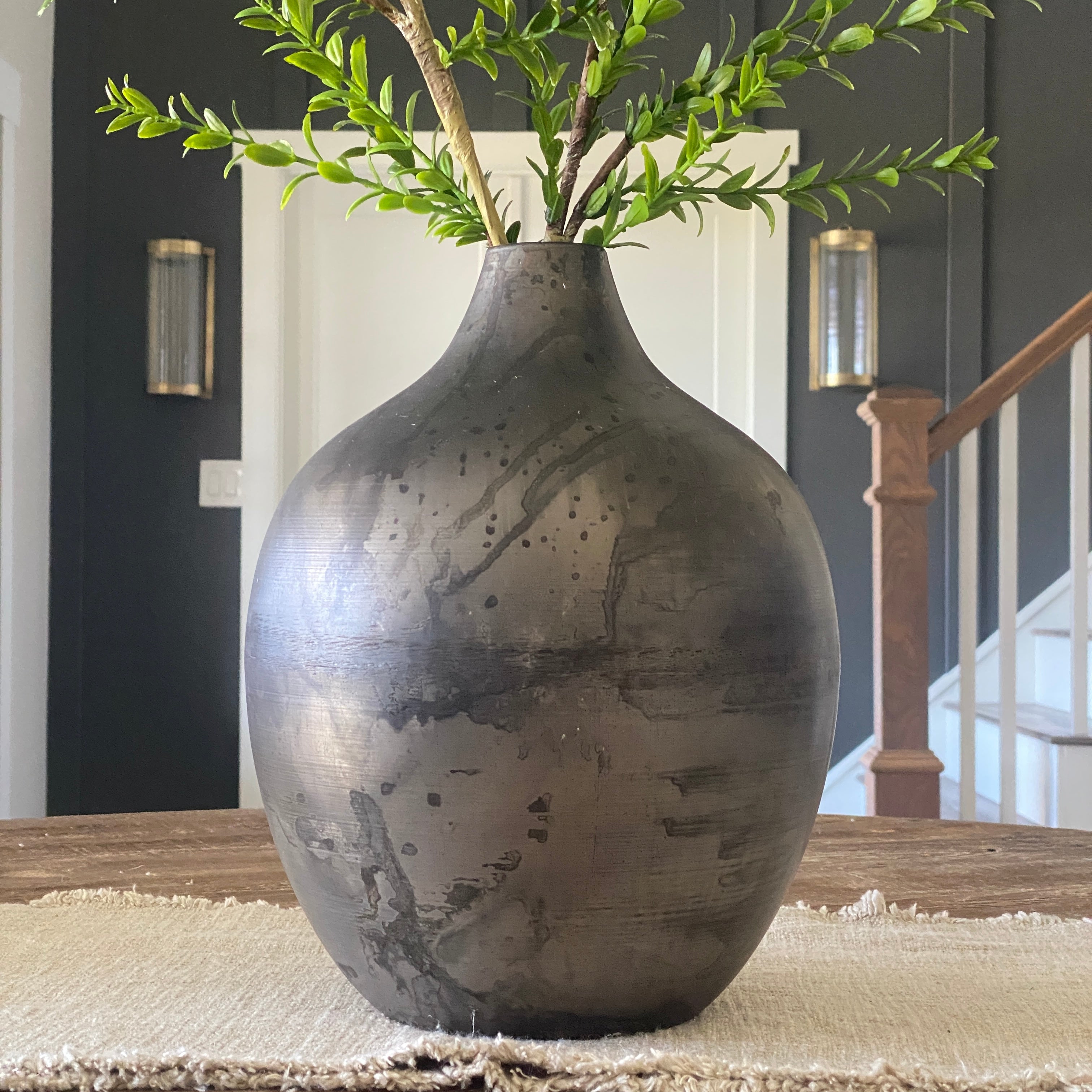 Industrial Iron Vase