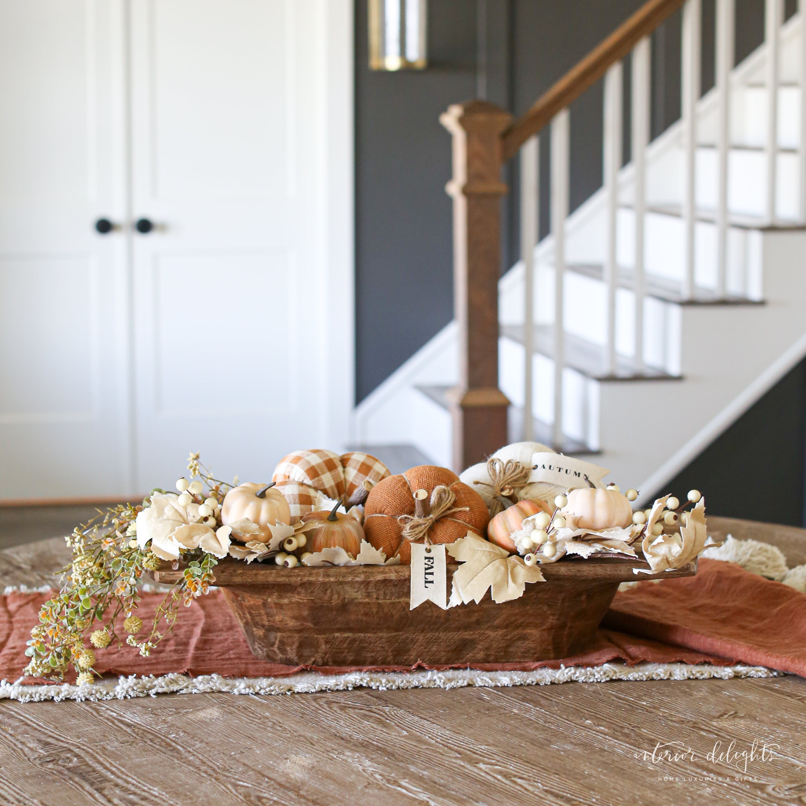 Brown Wooden Dough Bowl-choose your size