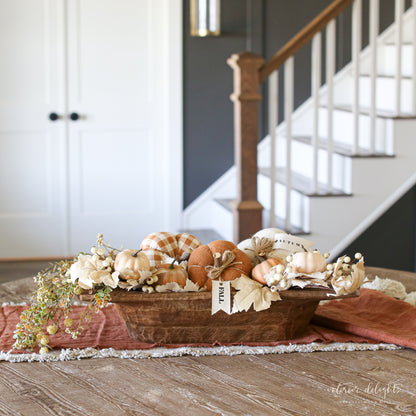 Brown Wooden Dough Bowl-choose your size