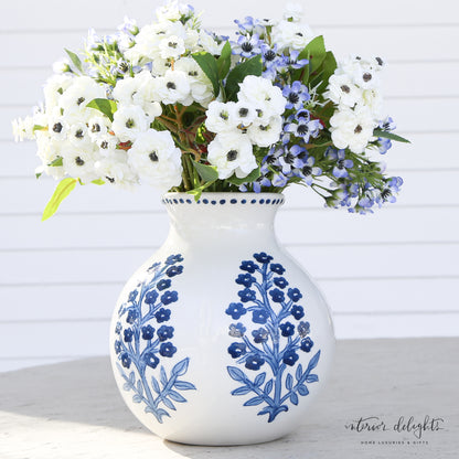 Bloom Block Print Flower Vase