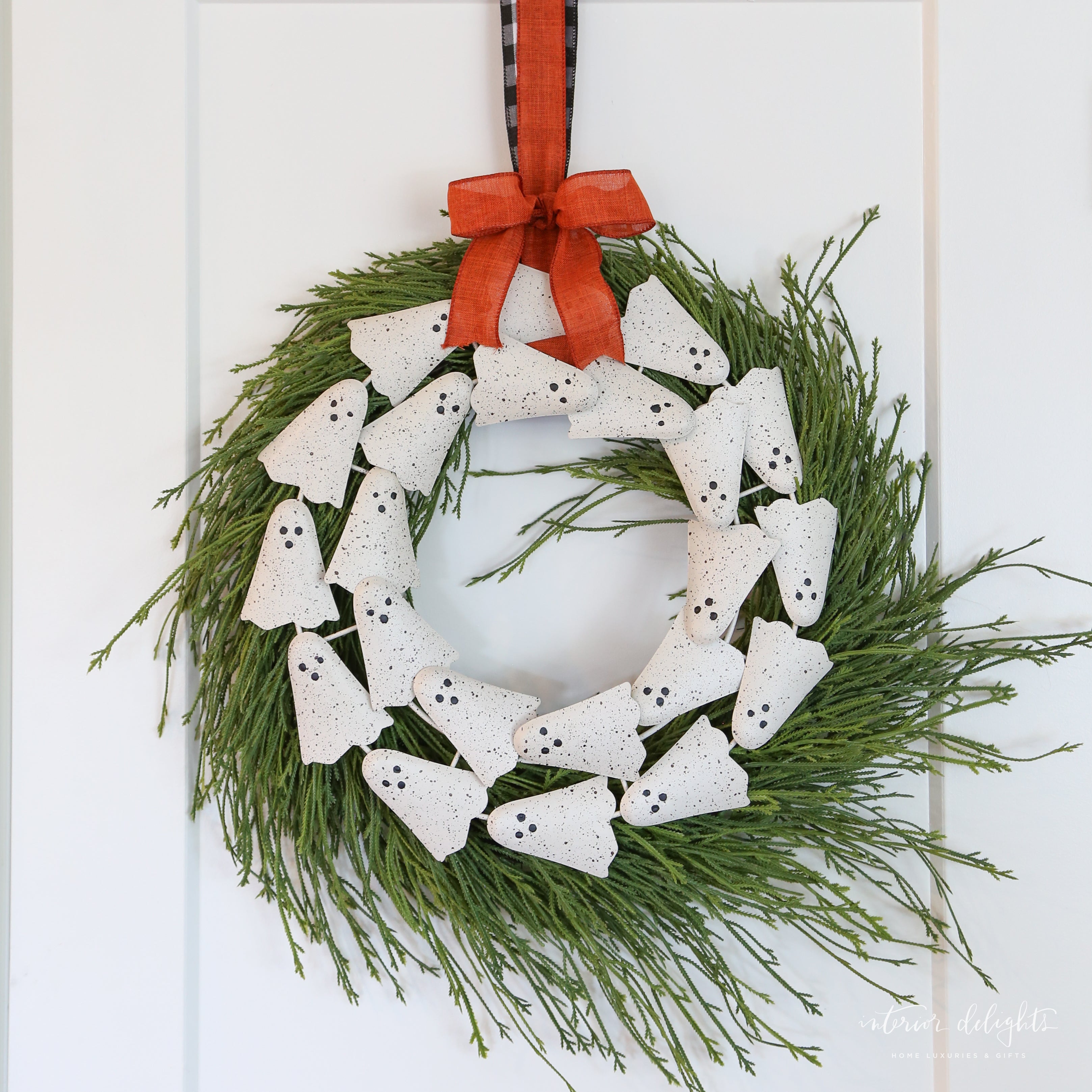 16 inch Ghost Wreath -Whimsy Green Wreath Sold Separately