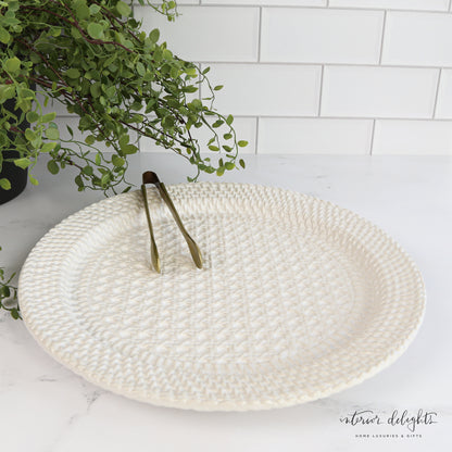 Woven Stoneware Platter