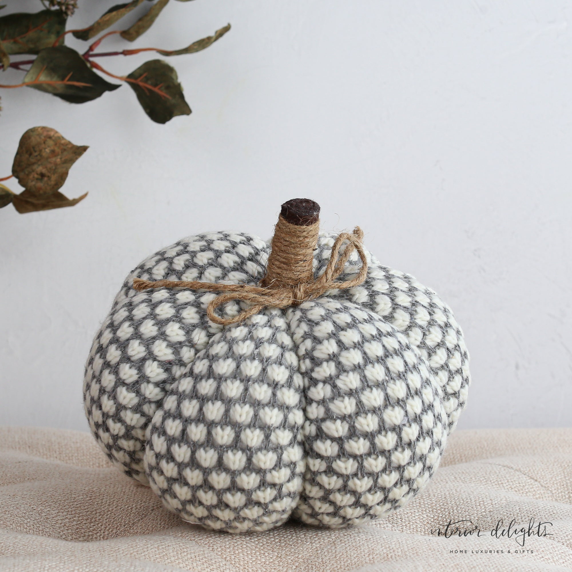 Polka Dot Fabric Pumpkin