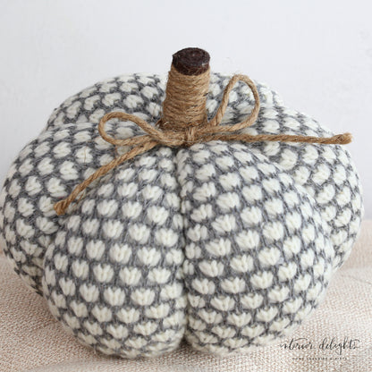 Polka Dot Fabric Pumpkin