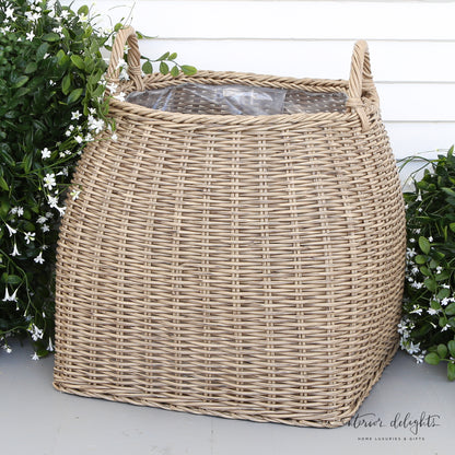 Willow Planters with Square Bottoms- Set of 2