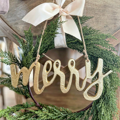 Gold Merry Sign