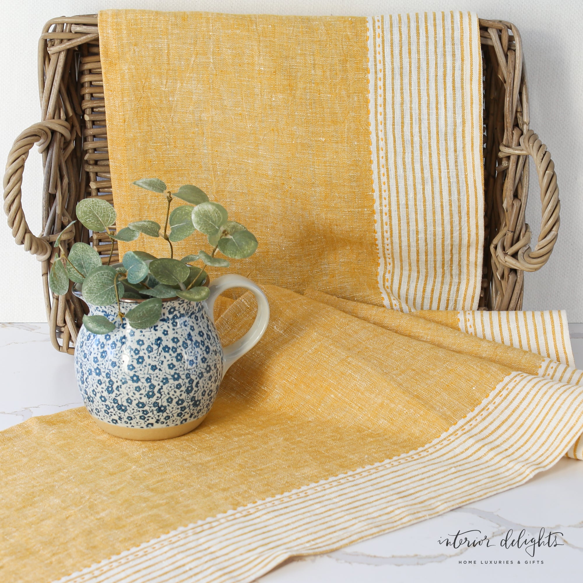 Yellow Linen Table Runner