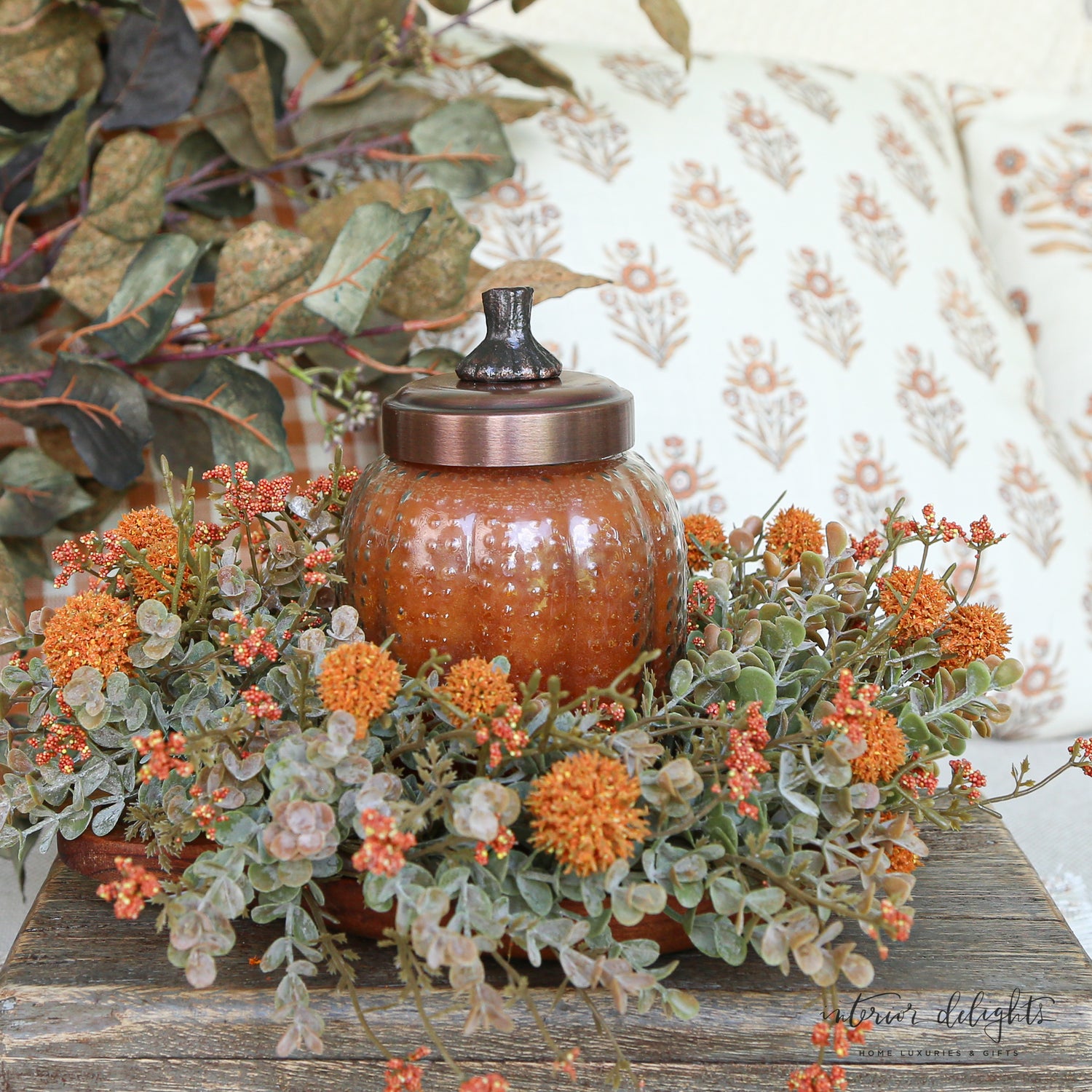 Mulled Cider Candle in Pumpkin Hobnail Jar