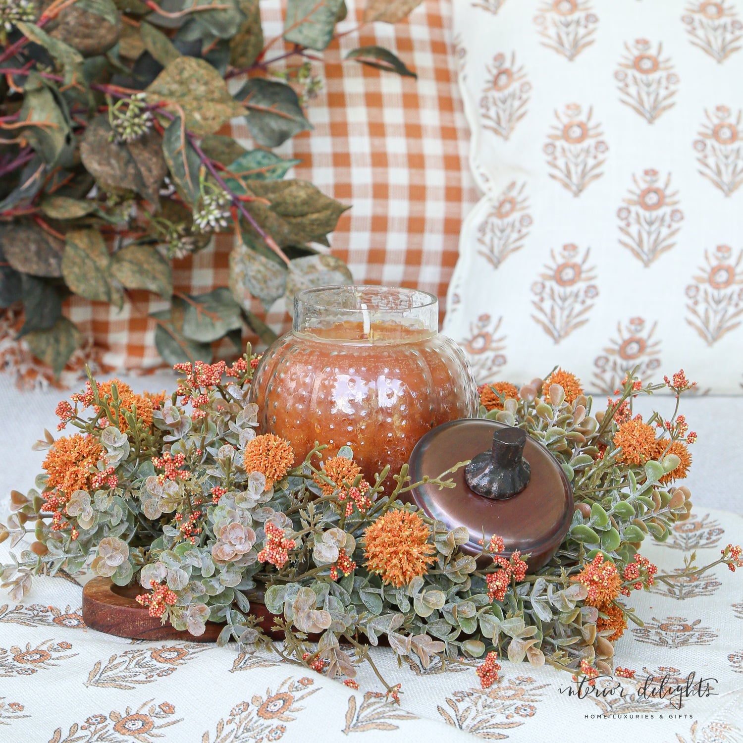 Mulled Cider Candle in Pumpkin Hobnail Jar