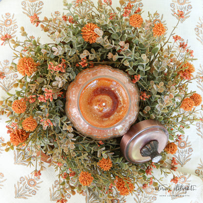 Mulled Cider Candle in Pumpkin Hobnail Jar