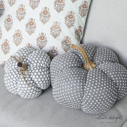 Polka Dot Fabric Pumpkin