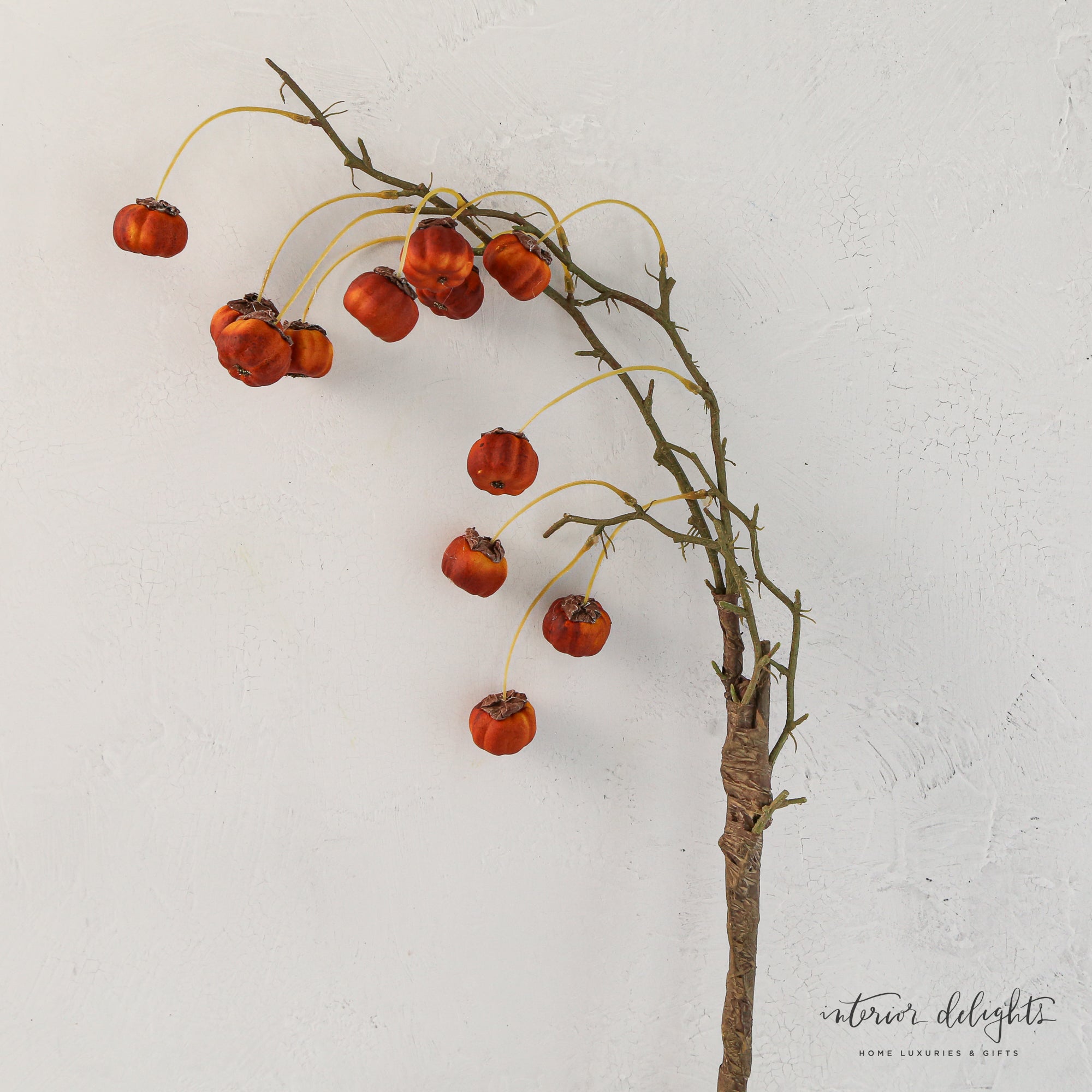 32” Mini Pumpkin Branch- Orange