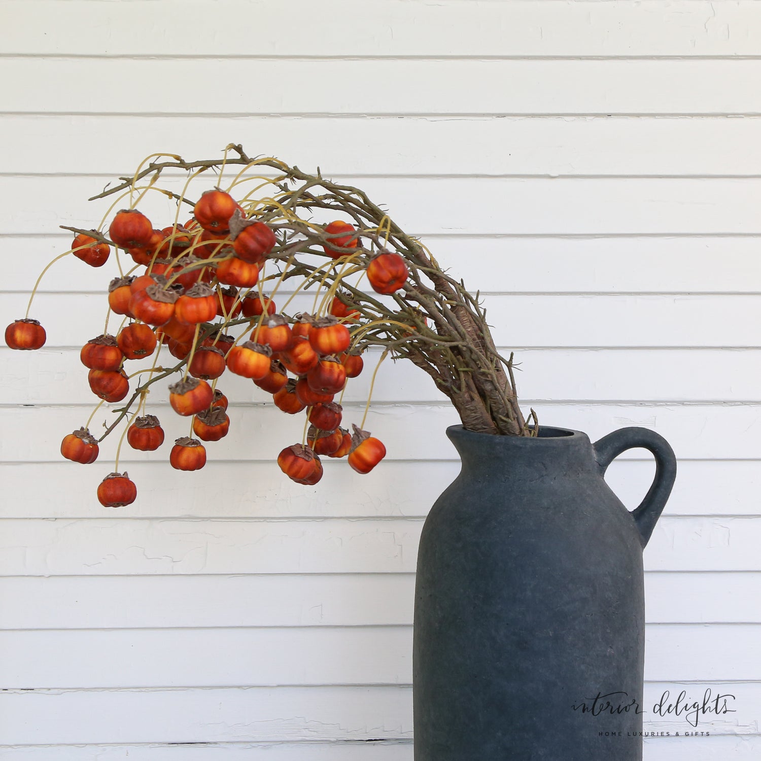 32” Mini Pumpkin Branch- Orange